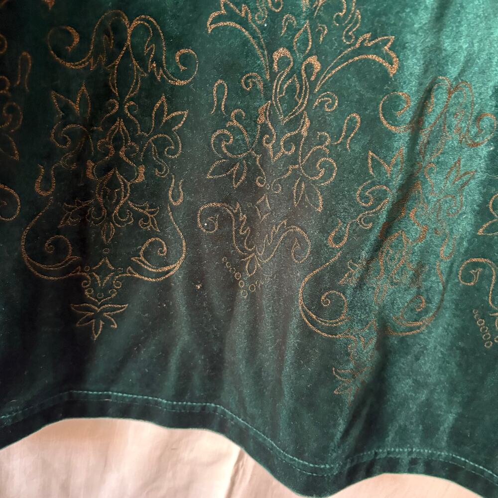 Vintage Diane Von Furstenberg  Color Authority Top  2X Green Velour - Picture 4 of 5